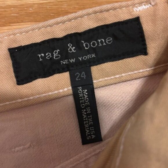 Rag & Bone $395 Retail Rose White Two Toned High Waisted Jeans Womens Size 24 - Picture 6 of 8
